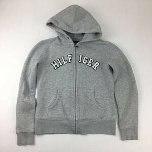 Tommy Hilfiger Girls Hoodie Gray Full Zip M or L